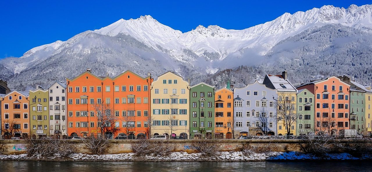 Innsbruck Blick vom Innufer